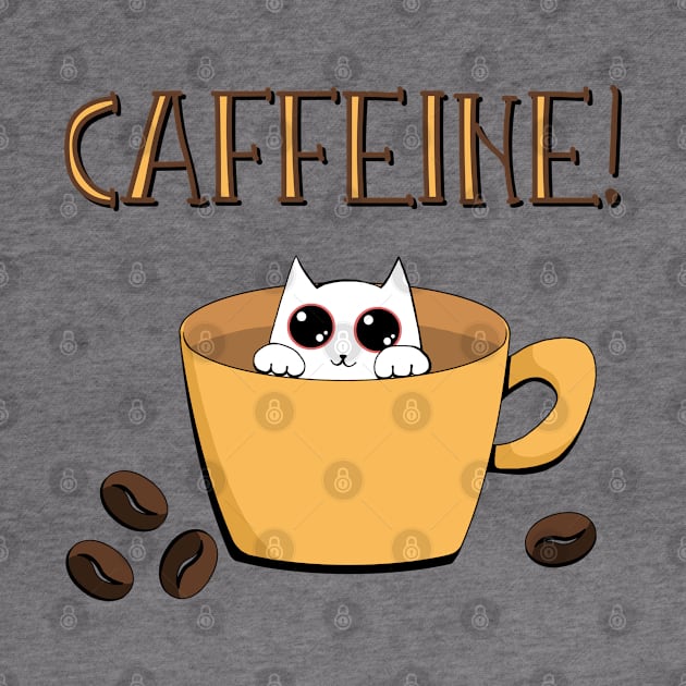 Caffeine addict cat by Simmerika